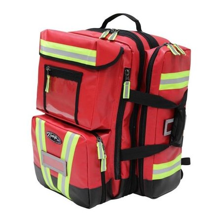 KEMP USA Kemp USA 10-115-RED-TPN Tarpaulin Fluid Resistant Ultimate EMS Backpack - Red 10-115-RED-TPN